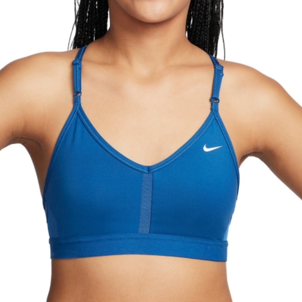Nike Indy Turquoise Adjustable-Strap Sports Bra